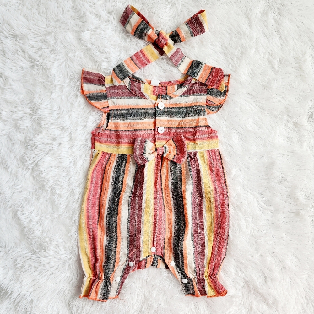 Baby Girls Linen Romper